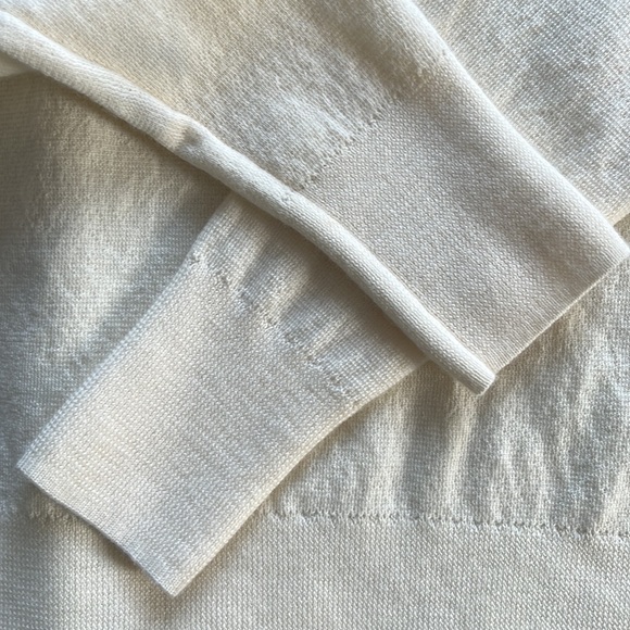 J. Crew Cream Navy Striped Merino Sweater - Picture 4 of 9